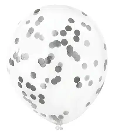 Zestaw Balonów Srebrny Granatowy 65szt