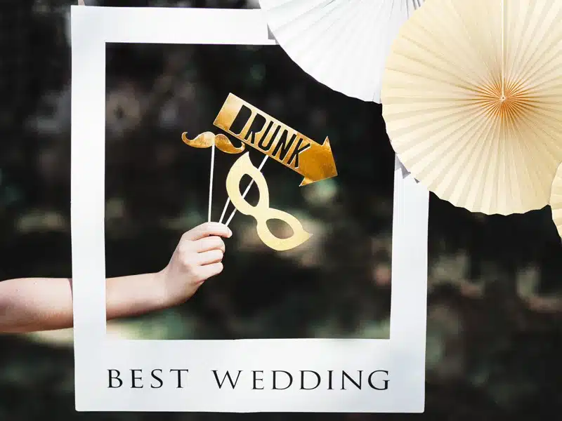 Zestaw gadżetów do zdjęć z ramką selfie Wedding