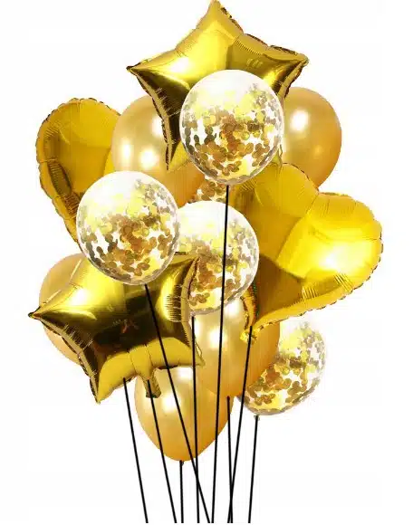Zestaw na Urodziny Balony złote