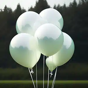 Duże i małe klasyczne białe balony ślubne