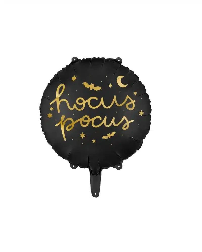 Balon foliowy hocus pocus na Halloween czarny