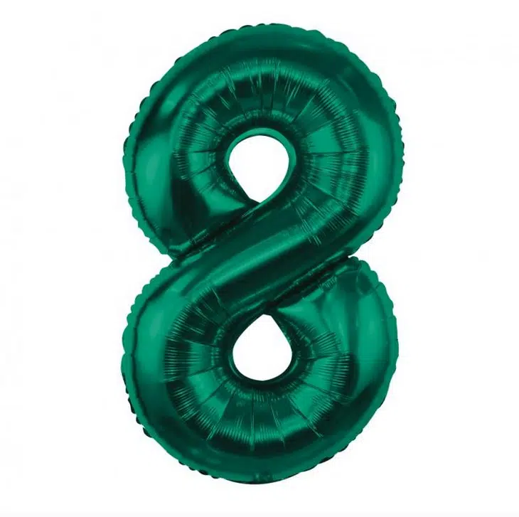Balon foliowy w kolorze butelkowej zieleni w rozmiarze 85cm