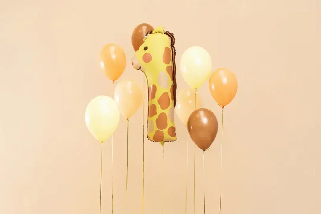 Balon foliowy Cyfra 1 – Wzór Żyrafa
