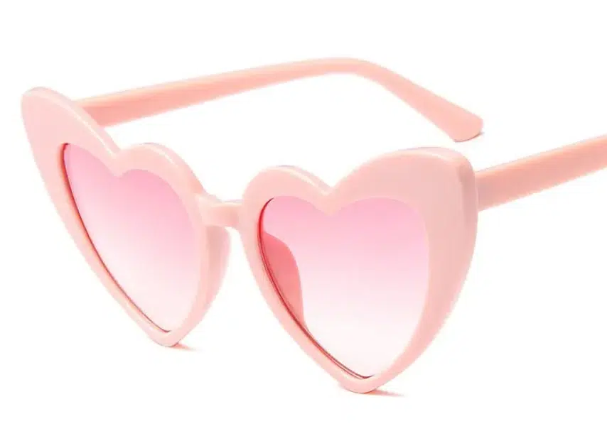 Okulary w kształcie serc w kolorze różowym