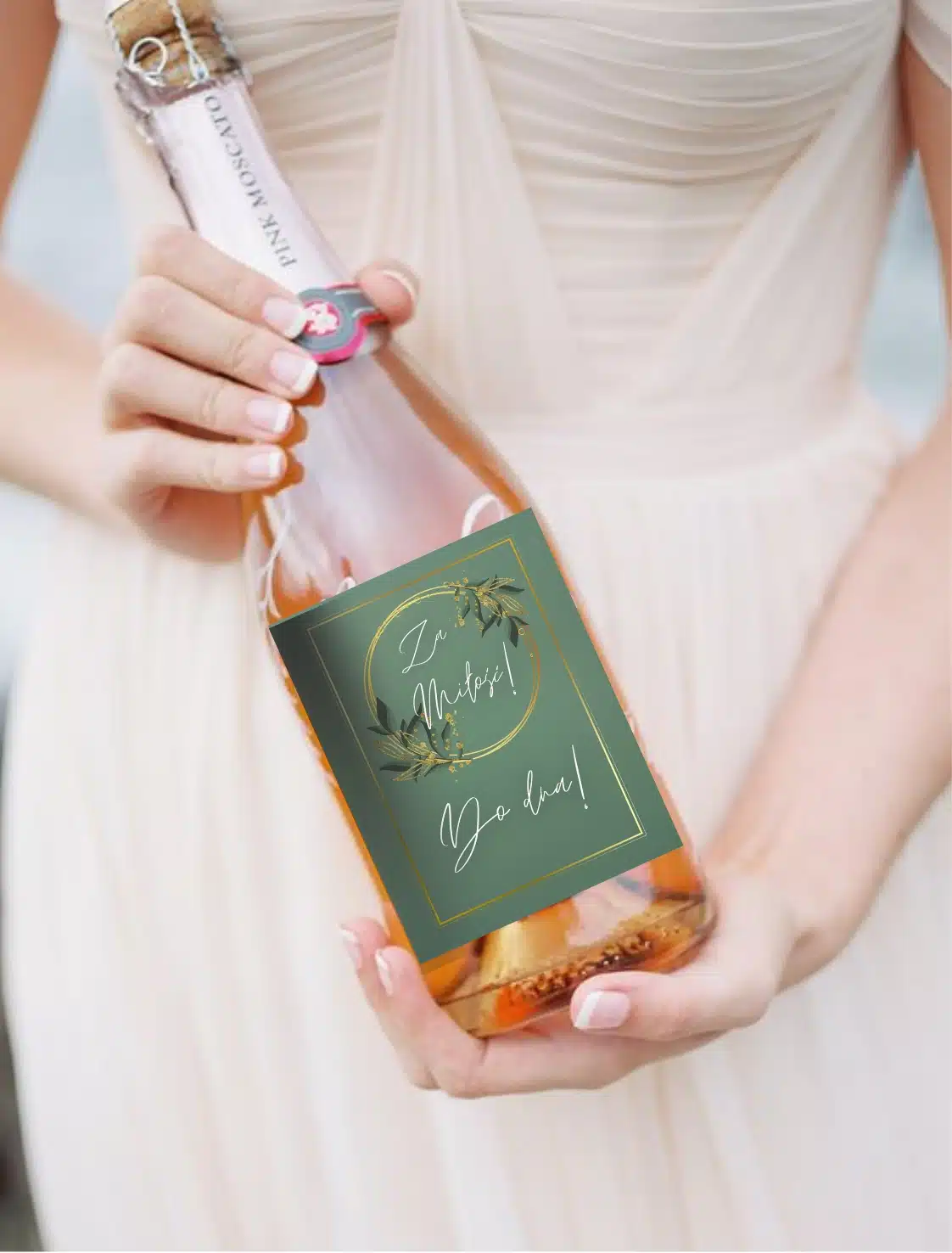 Etykiety na butelkę z okazji ślubu wesele